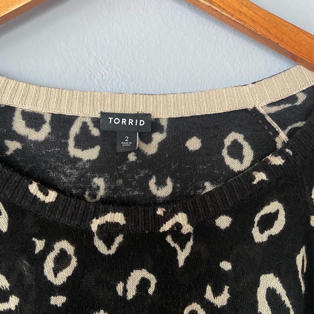 🛑SOLD TORRID Leopard Print Pullover Tunic Sweater - Picture 8 of 11